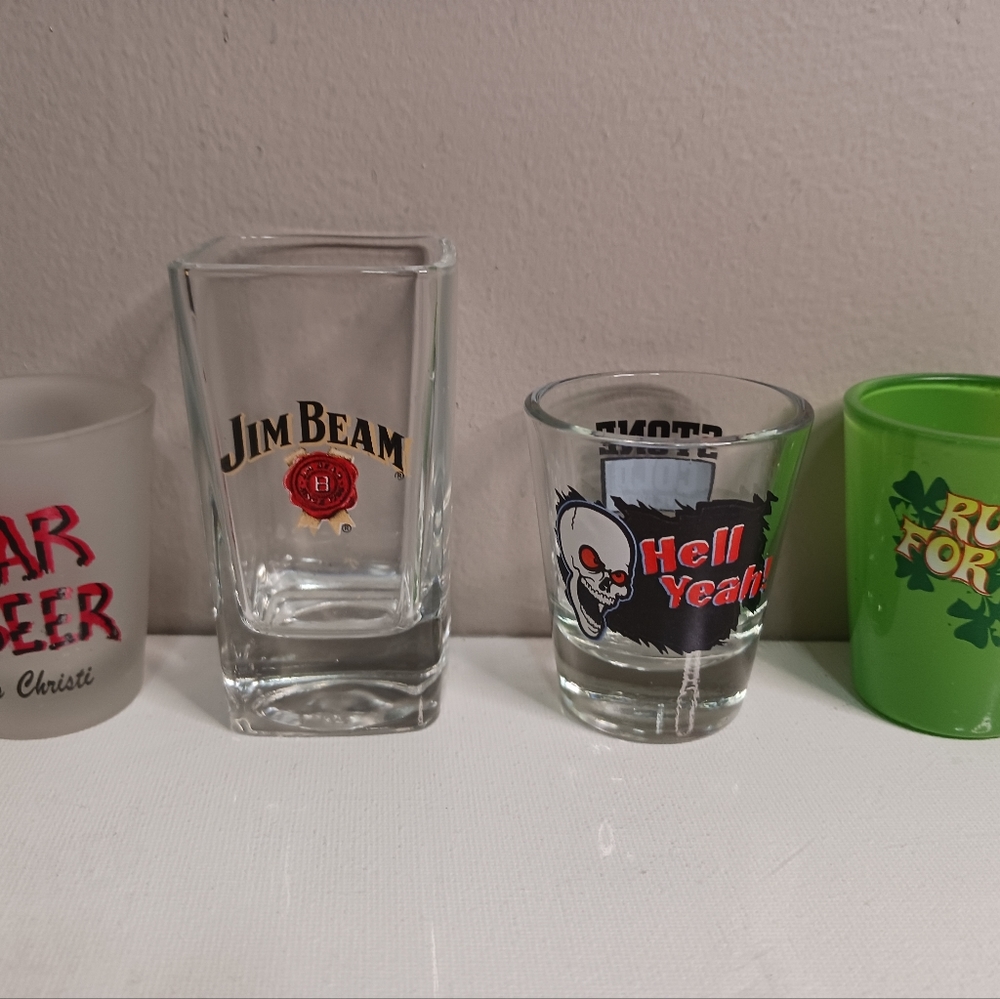 Shot glasses, lots of four